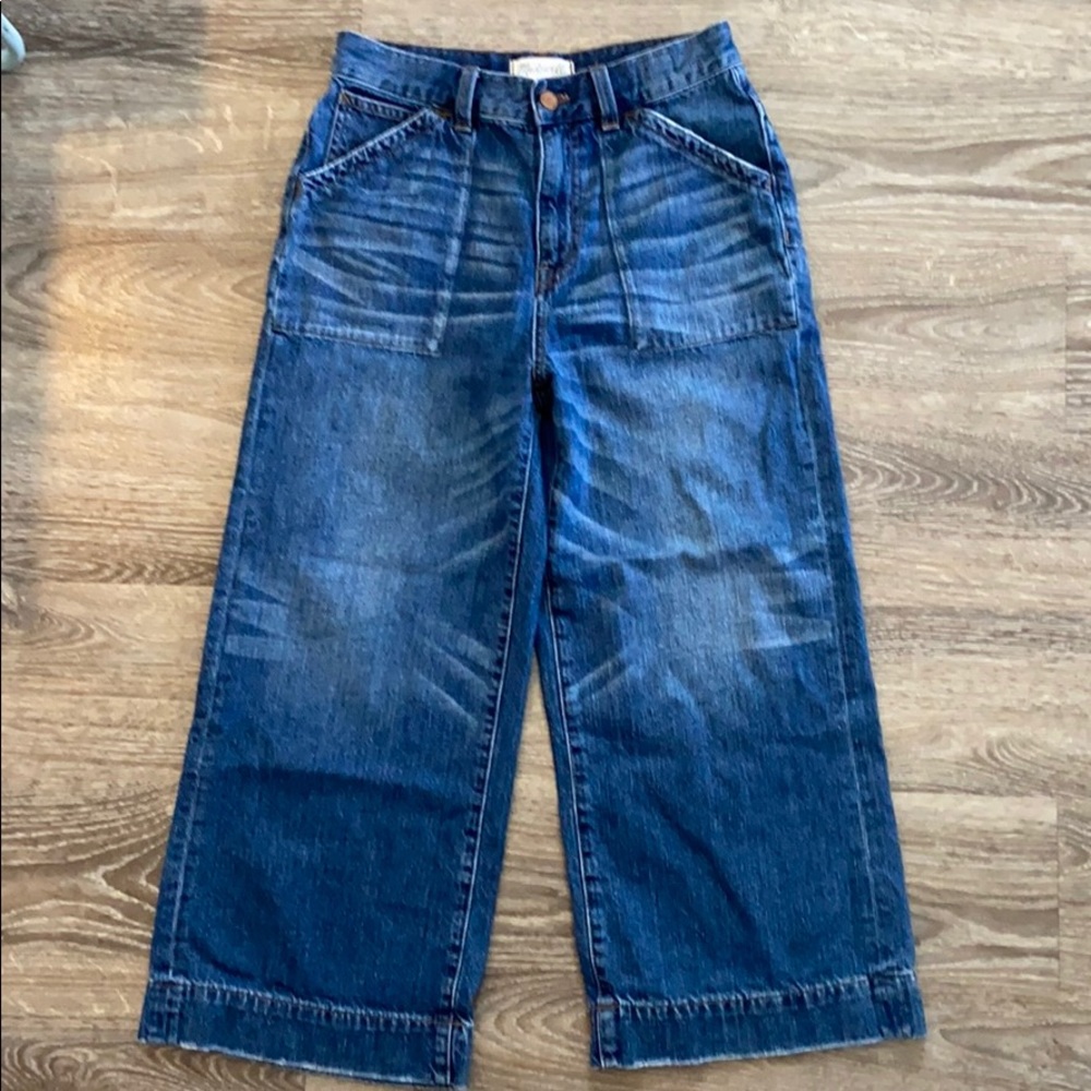 MADEWELL High Waist Wide Leg Crop Jeans